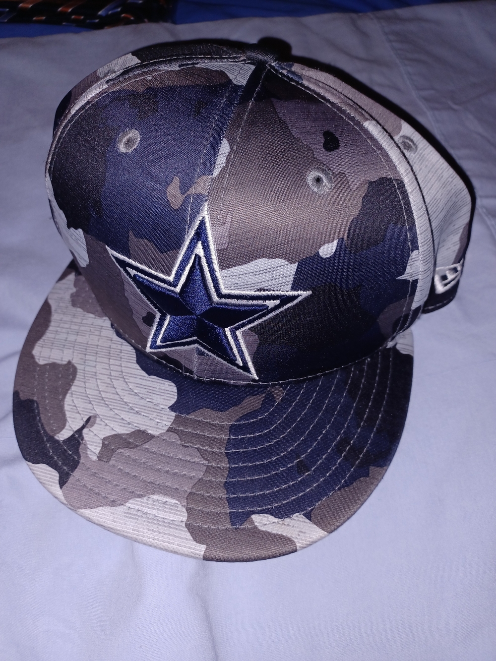NFL Camo Embroidered Dallas Cowboys Snapback Hat in Black, Gray, blue,